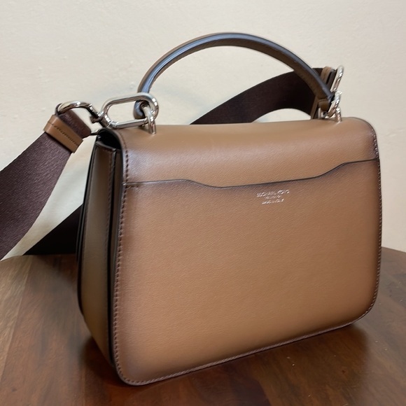 Michael Kors Collection Mia Burnished Calf Leather shoulder satchel crossbody - Picture 9 of 16